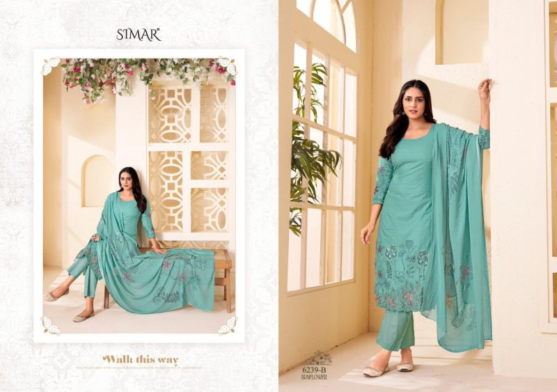 Sunflower By Glossy Simar Pure Pashmina Dress Materials 